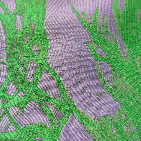 NWT Iris Apfel x H&M Jacquard-Weave Mini in Purple Green Feather Print Skirt 12 - Picture 6 of 7